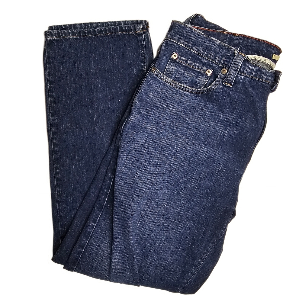 L.L. Bean Men's Indigo Distressed Standard Fit Jeans